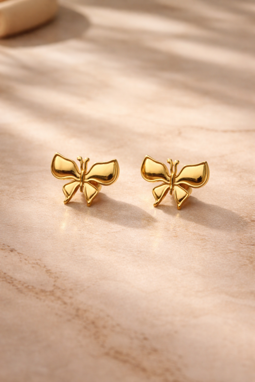 Minimalist Gold Bow Stud Earrings