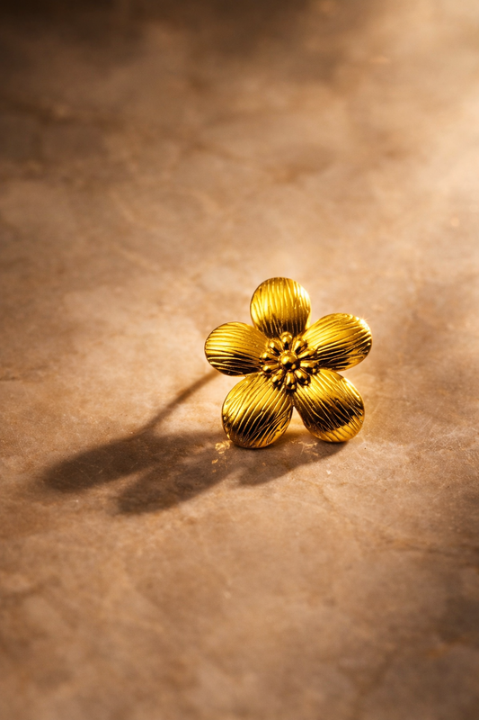Golden Bloom Stud Earrings